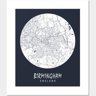 Birmingham, England, UK City Map - Full Moon Posters and Art